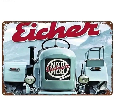 Blechschild eicher diesel - eicher,