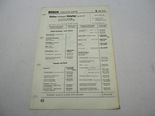 Bosch service liste - service-liste, für