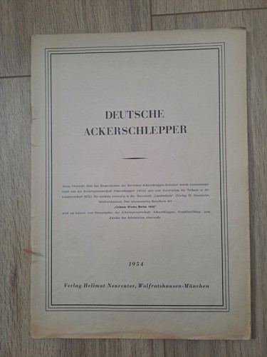 Schlepper katalog 1954 - schlepper,