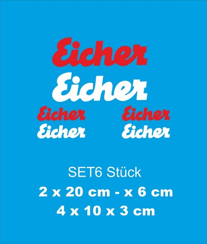 Eicher traktor aufkleber set - eicher,
