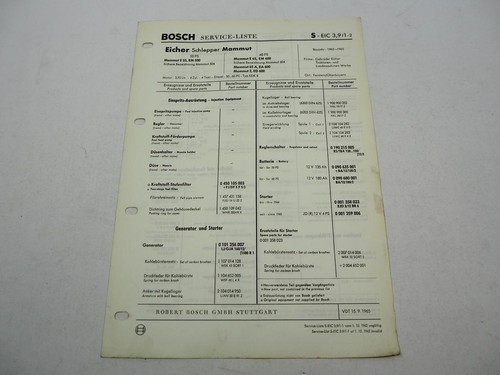Bosch service liste - service-liste, für